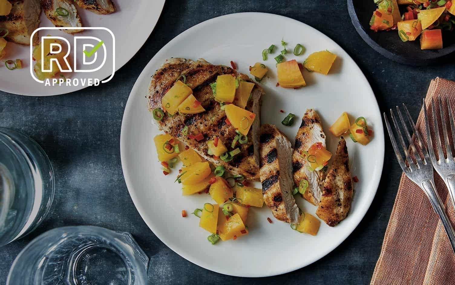 Grilled Chicken With Peach Salsa